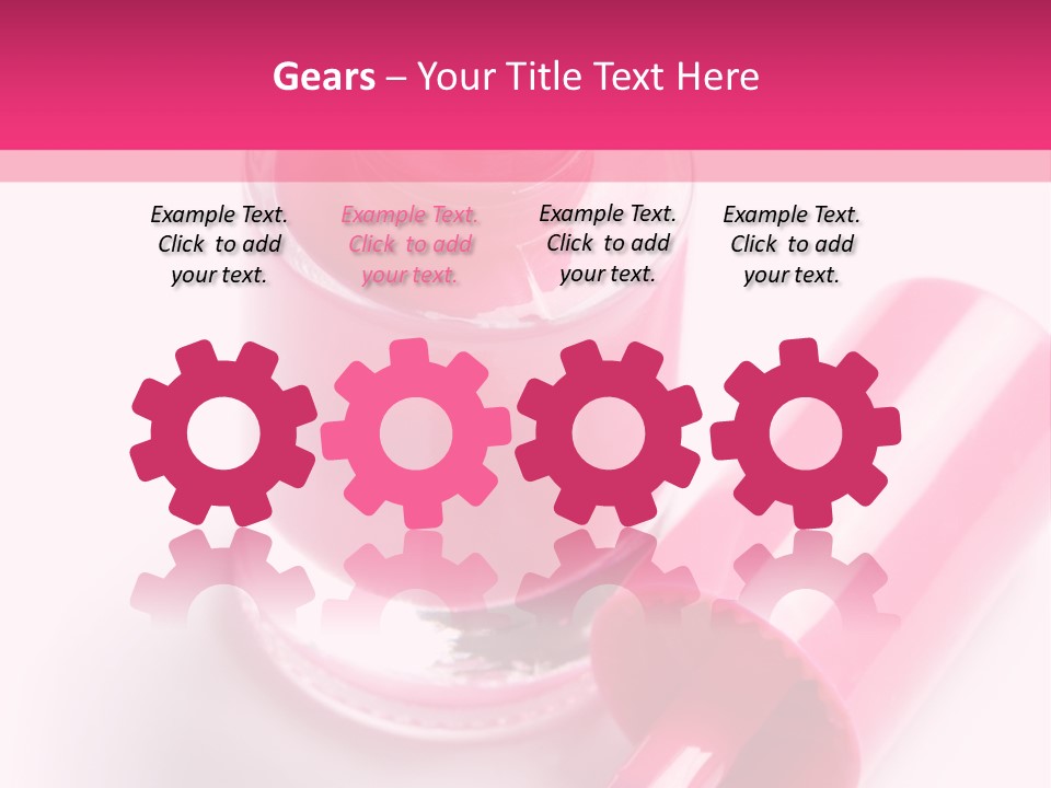 Bottle White Background Makeup PowerPoint Template