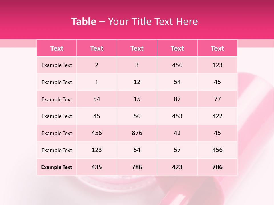 Bottle White Background Makeup PowerPoint Template