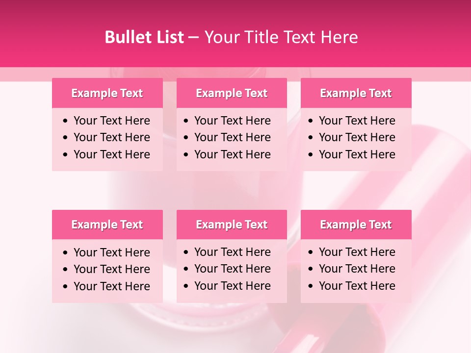 Bottle White Background Makeup PowerPoint Template