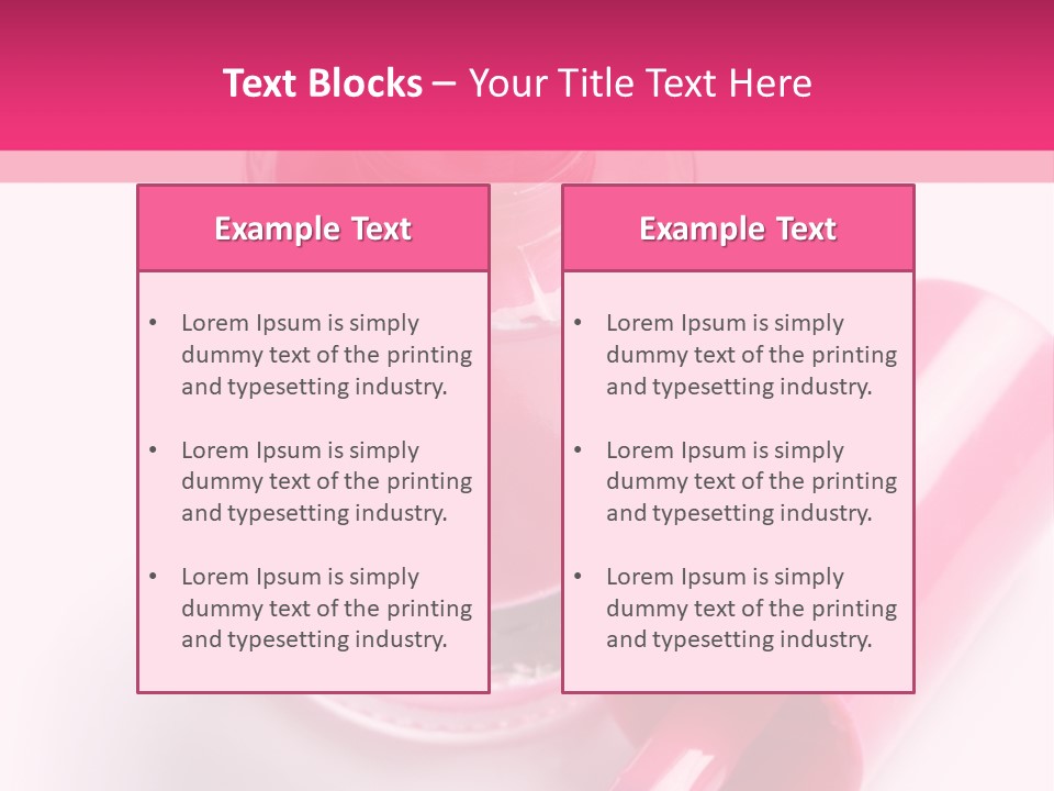 Bottle White Background Makeup PowerPoint Template