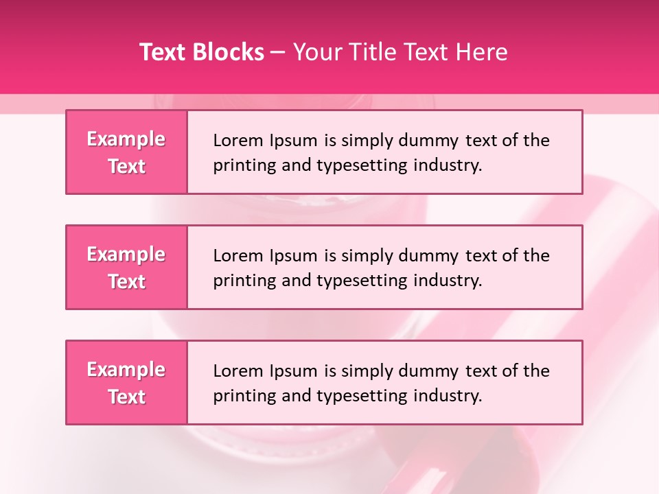 Bottle White Background Makeup PowerPoint Template