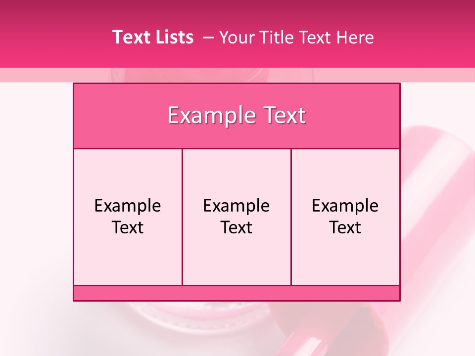 Bottle White Background Makeup PowerPoint Template