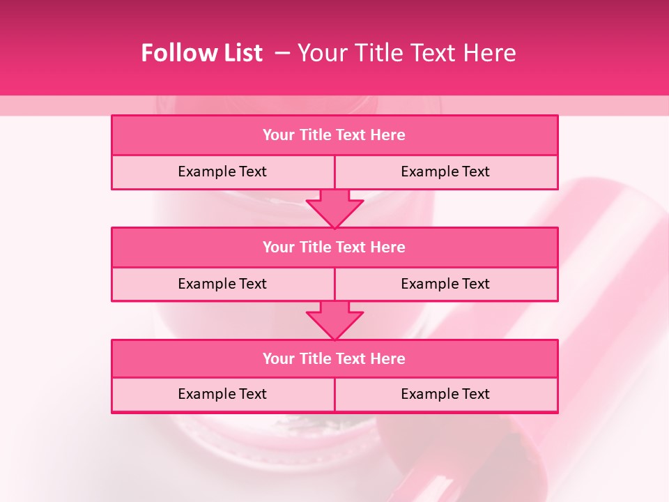 Bottle White Background Makeup PowerPoint Template