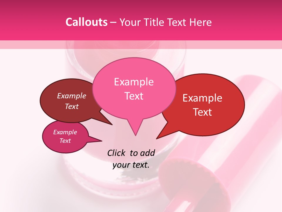 Bottle White Background Makeup PowerPoint Template