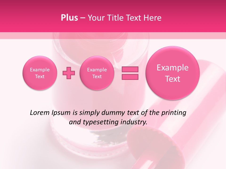 Bottle White Background Makeup PowerPoint Template