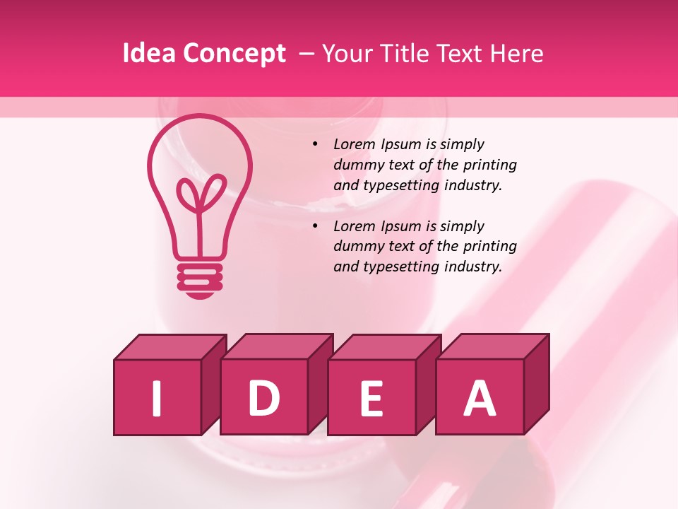 Bottle White Background Makeup PowerPoint Template