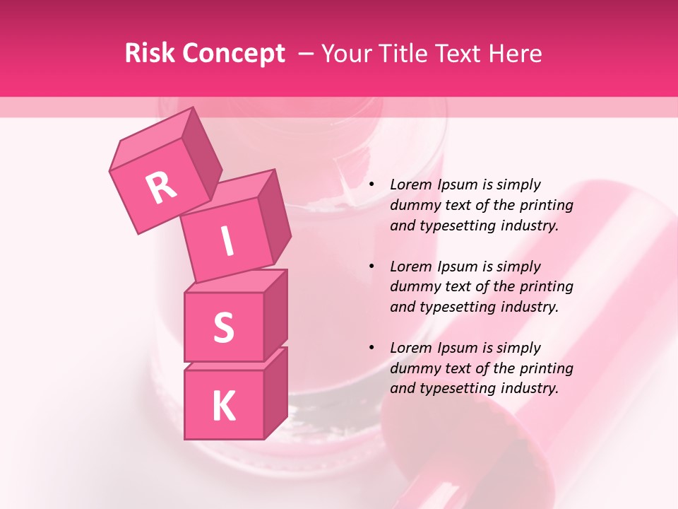 Bottle White Background Makeup PowerPoint Template