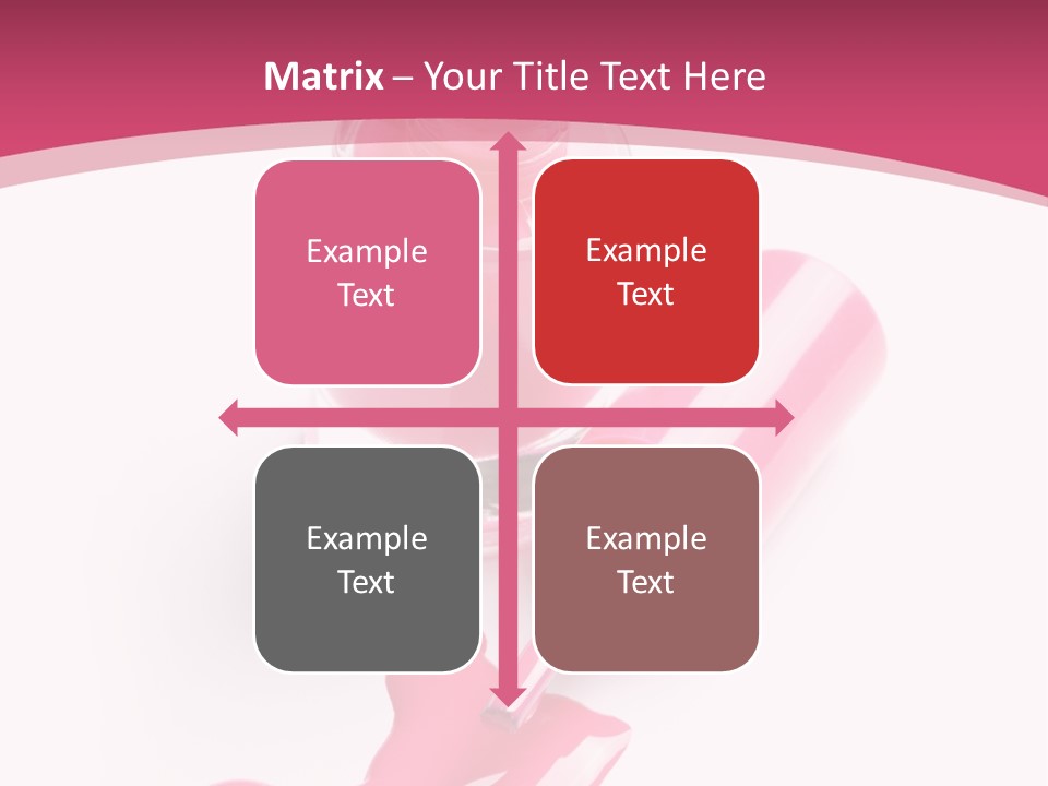 Cosmetics Manicure Pink PowerPoint Template