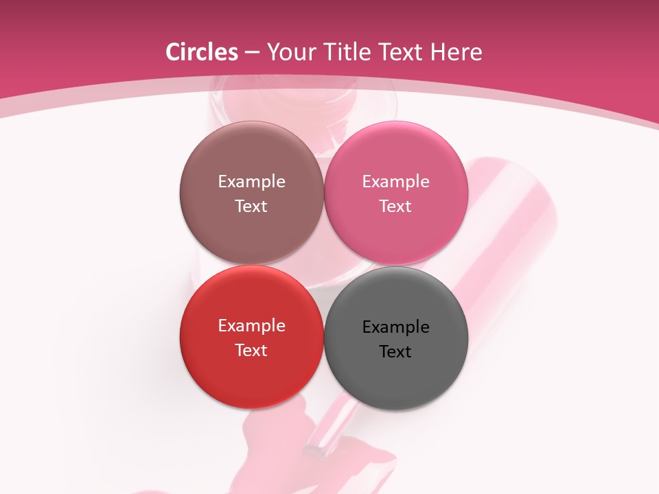 Cosmetics Manicure Pink PowerPoint Template