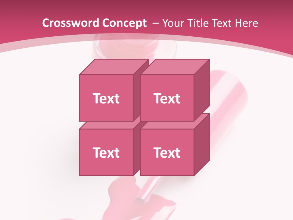 Cosmetics Manicure Pink PowerPoint Template