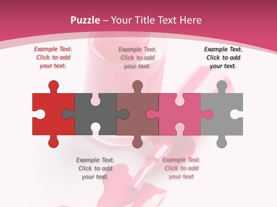 Cosmetics Manicure Pink PowerPoint Template