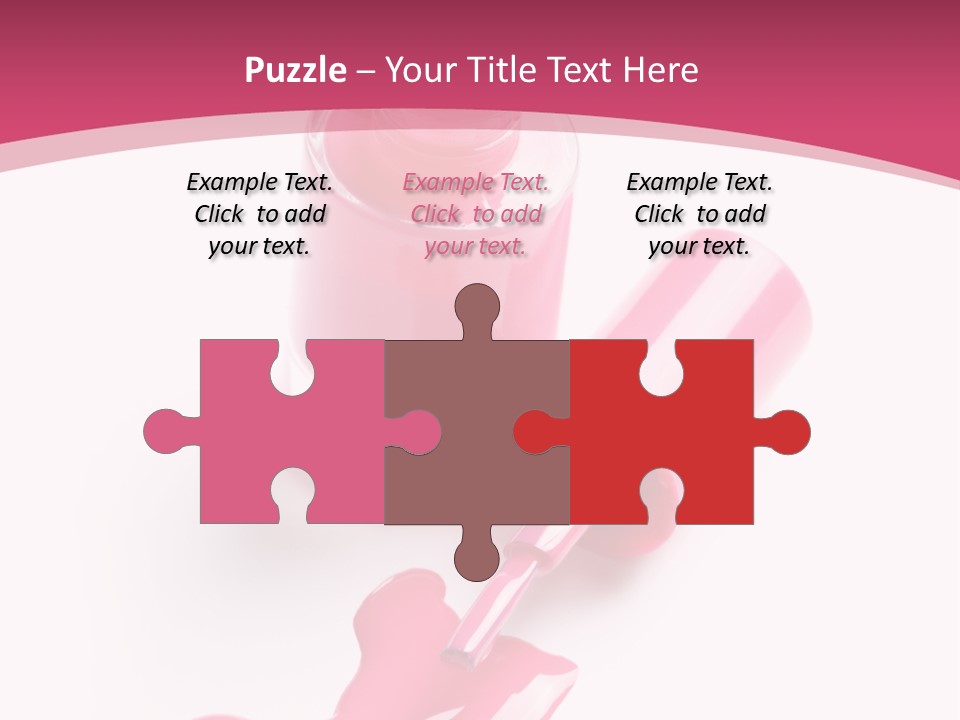 Cosmetics Manicure Pink PowerPoint Template