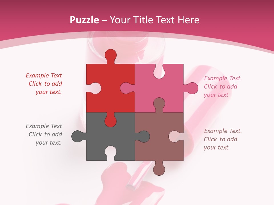 Cosmetics Manicure Pink PowerPoint Template