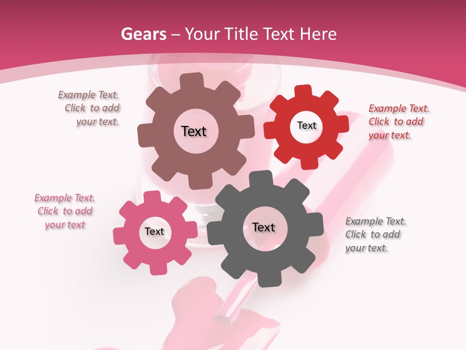 Cosmetics Manicure Pink PowerPoint Template