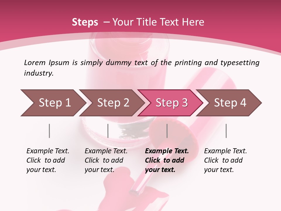 Cosmetics Manicure Pink PowerPoint Template