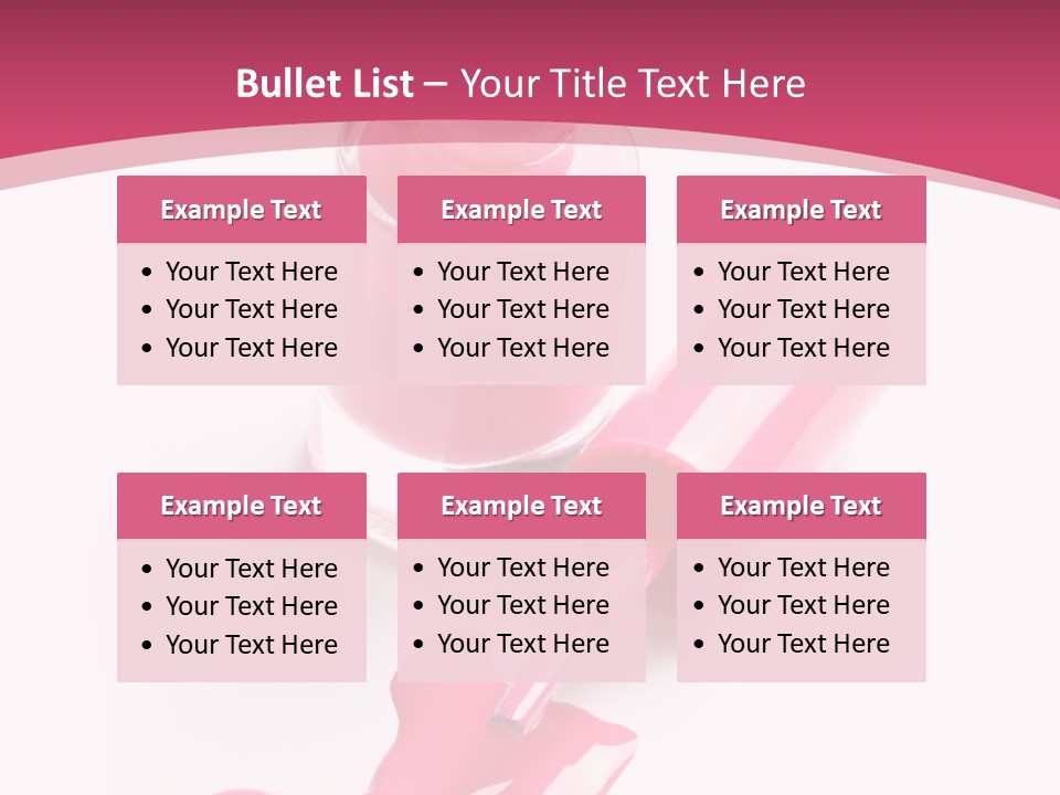 Cosmetics Manicure Pink PowerPoint Template