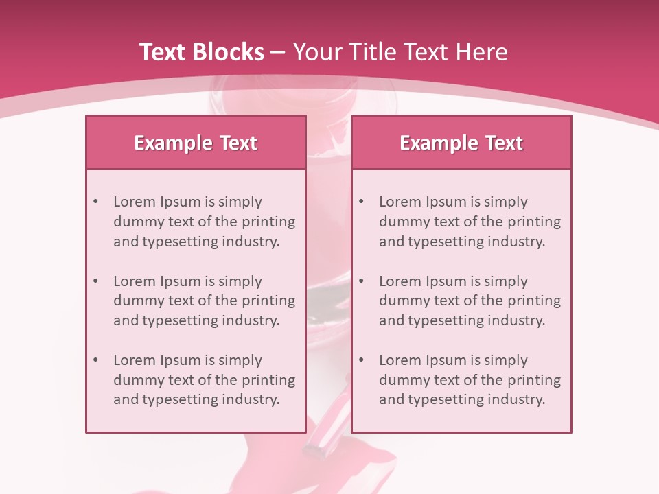 Cosmetics Manicure Pink PowerPoint Template