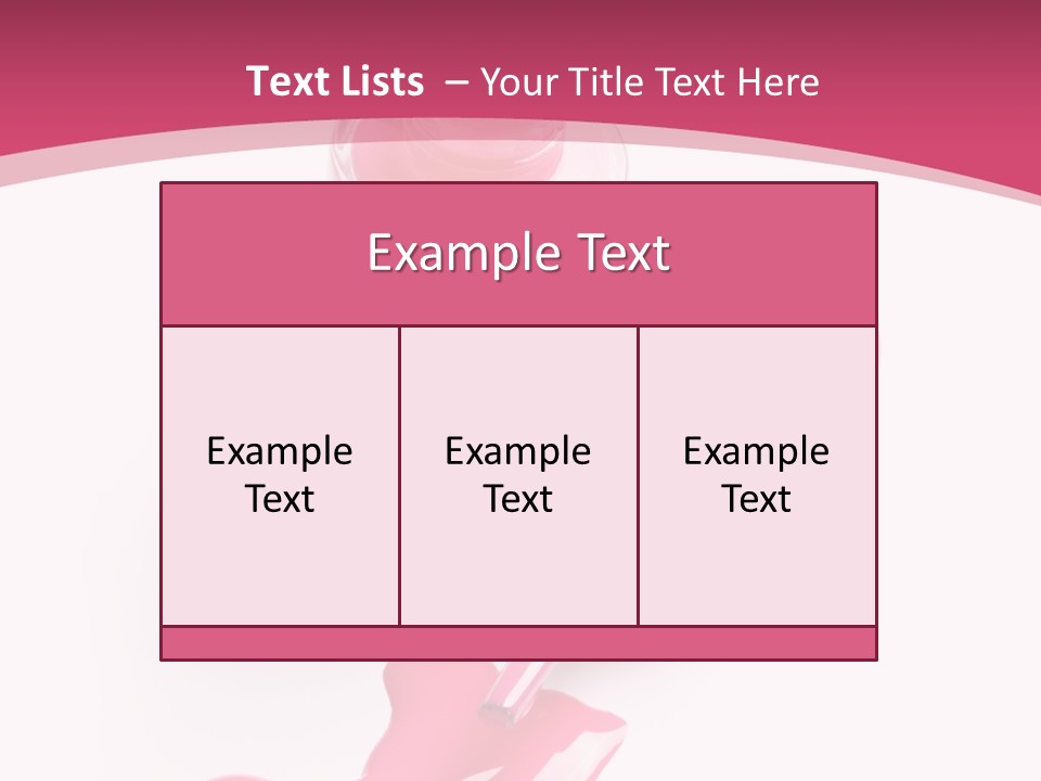 Cosmetics Manicure Pink PowerPoint Template