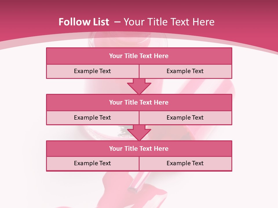 Cosmetics Manicure Pink PowerPoint Template