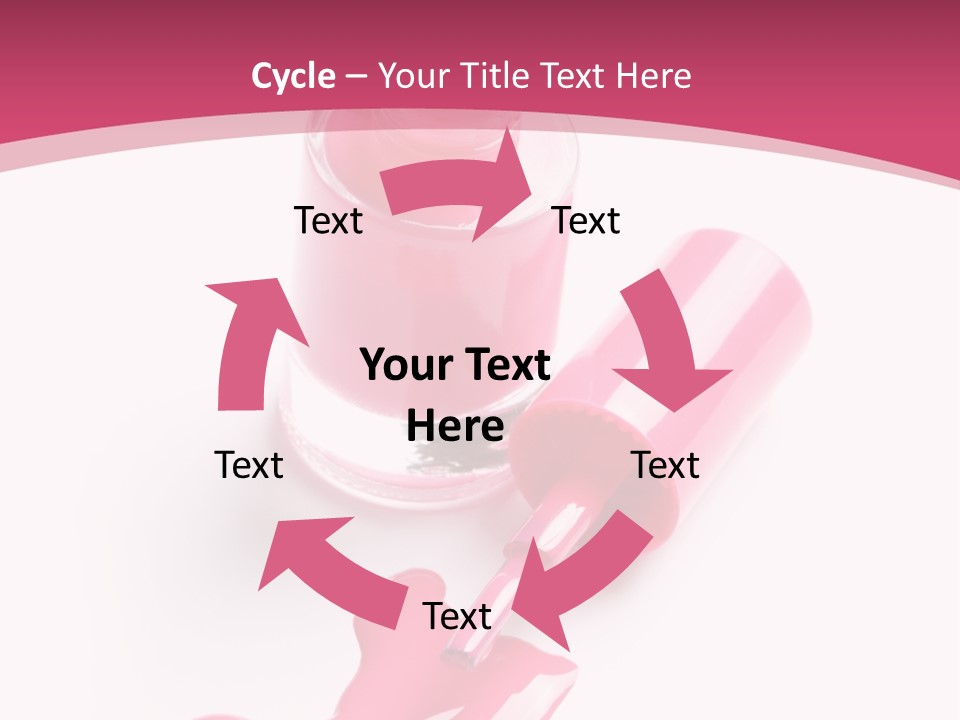 Cosmetics Manicure Pink PowerPoint Template