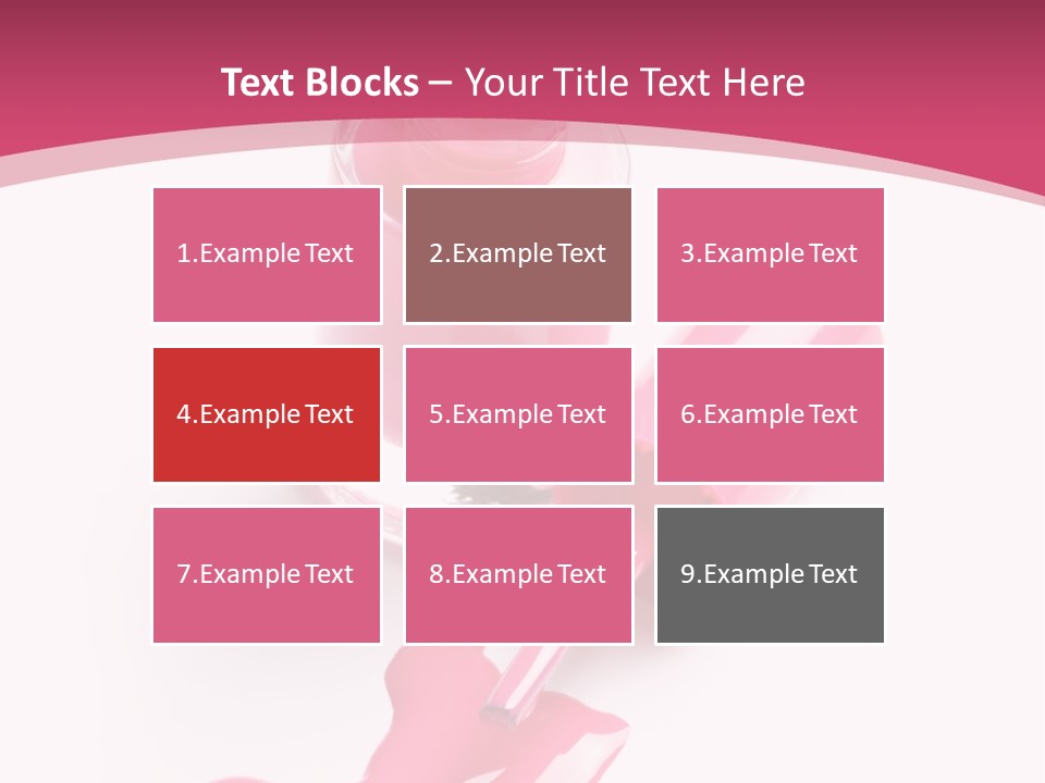 Cosmetics Manicure Pink PowerPoint Template