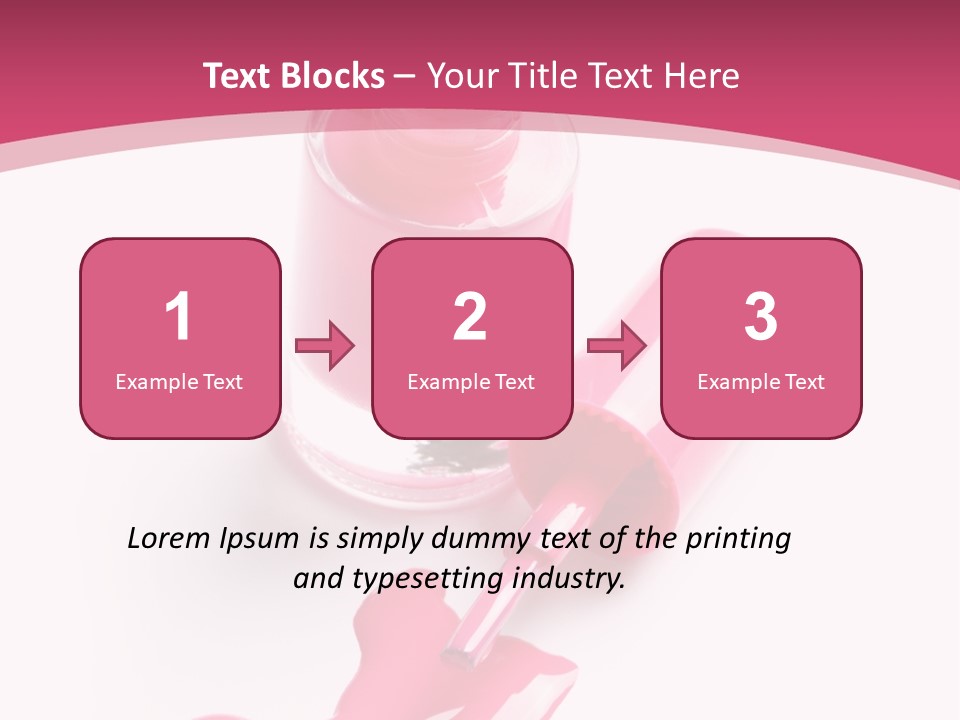 Cosmetics Manicure Pink PowerPoint Template