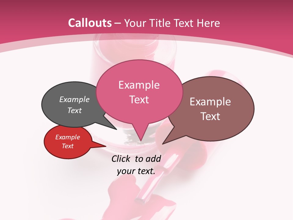Cosmetics Manicure Pink PowerPoint Template