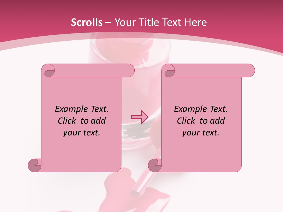Cosmetics Manicure Pink PowerPoint Template