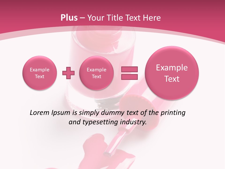 Cosmetics Manicure Pink PowerPoint Template