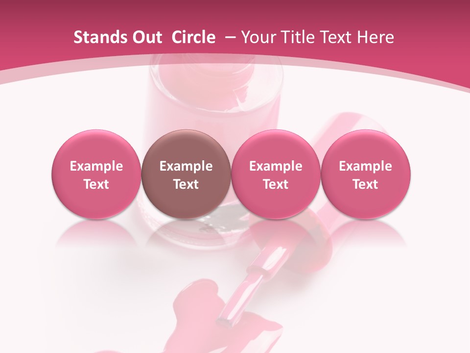 Cosmetics Manicure Pink PowerPoint Template
