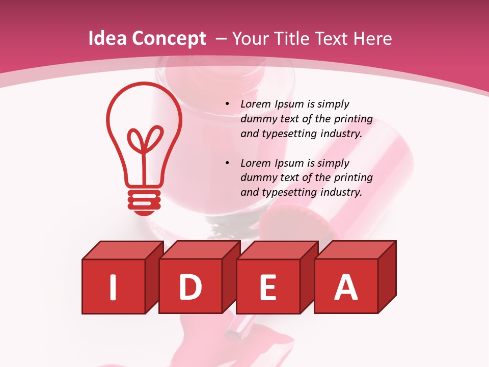 Cosmetics Manicure Pink PowerPoint Template