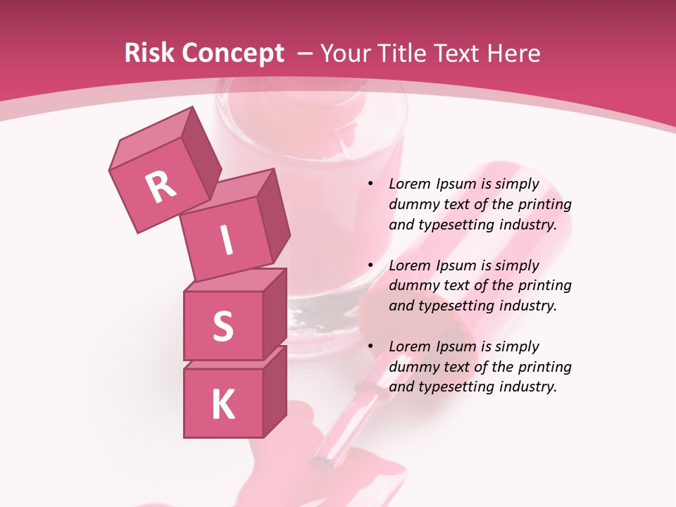 Cosmetics Manicure Pink PowerPoint Template