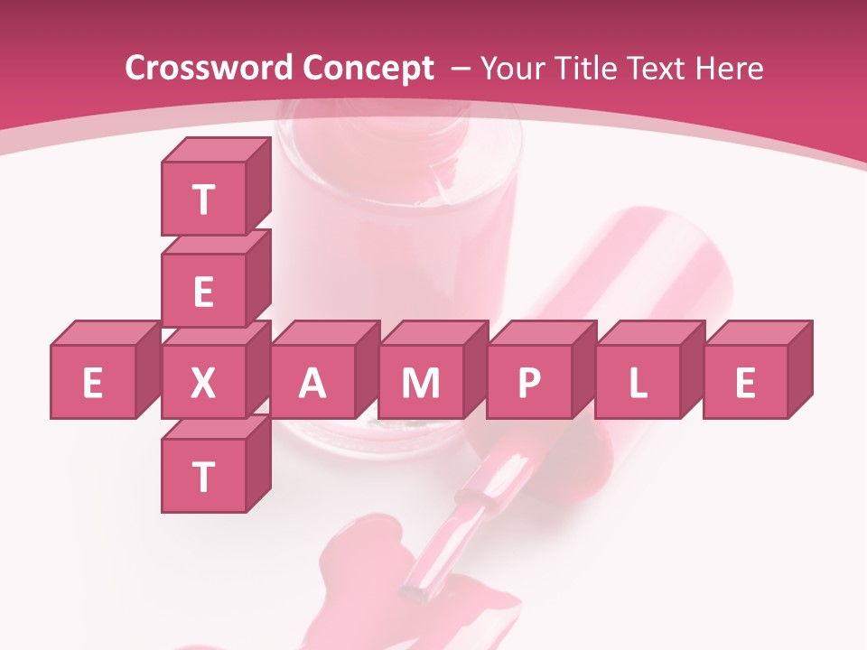 Cosmetics Manicure Pink PowerPoint Template