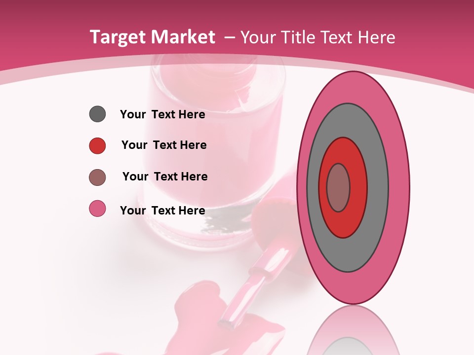 Cosmetics Manicure Pink PowerPoint Template