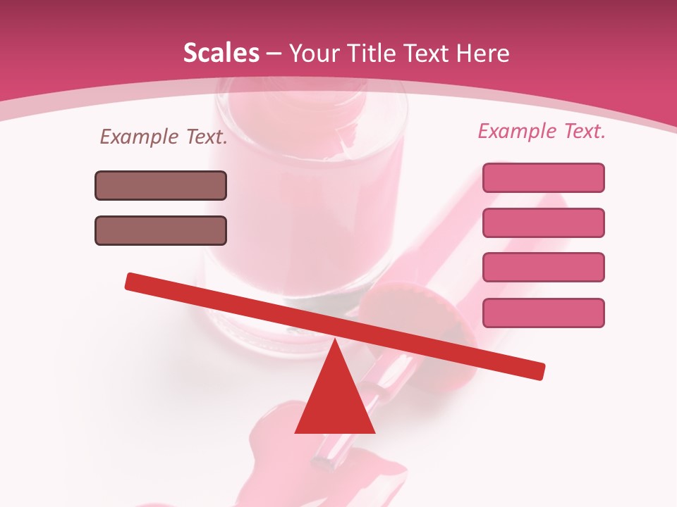 Cosmetics Manicure Pink PowerPoint Template