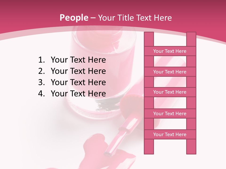 Cosmetics Manicure Pink PowerPoint Template