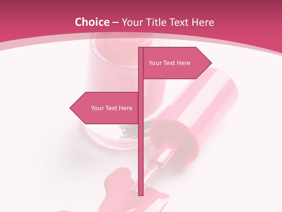 Cosmetics Manicure Pink PowerPoint Template