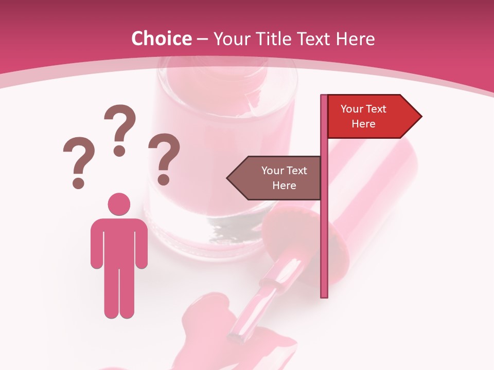 Cosmetics Manicure Pink PowerPoint Template
