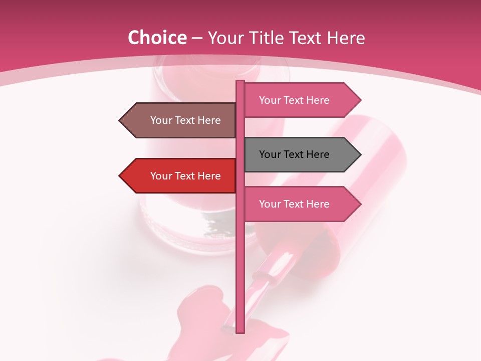 Cosmetics Manicure Pink PowerPoint Template