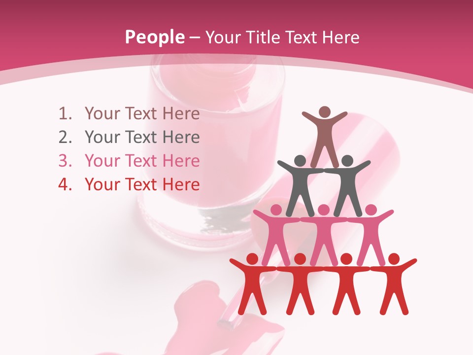 Cosmetics Manicure Pink PowerPoint Template