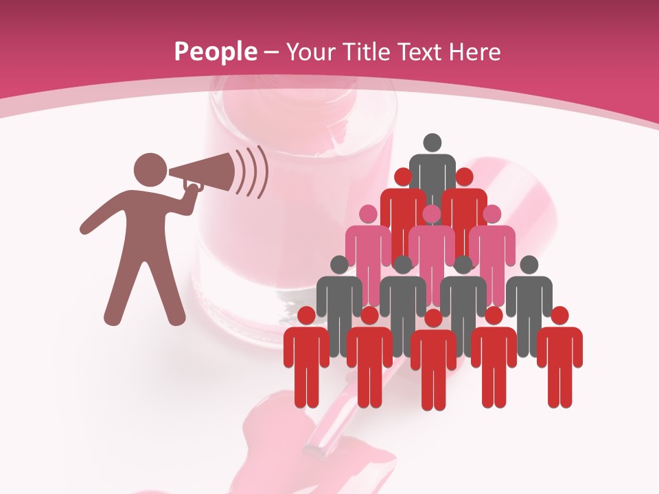 Cosmetics Manicure Pink PowerPoint Template