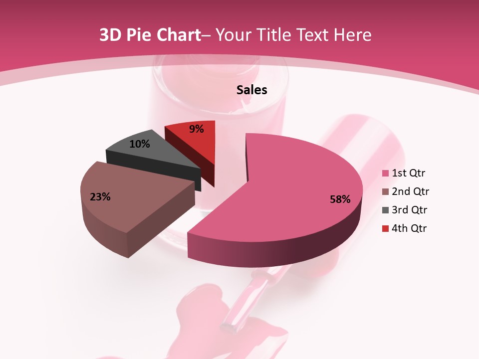 Cosmetics Manicure Pink PowerPoint Template