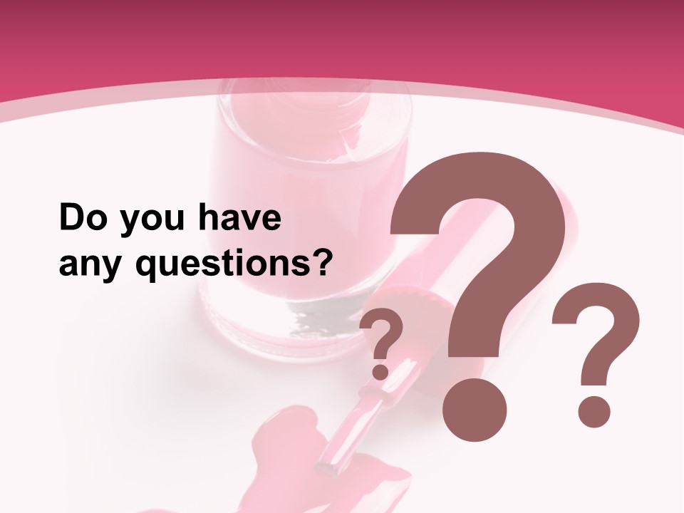 Cosmetics Manicure Pink PowerPoint Template