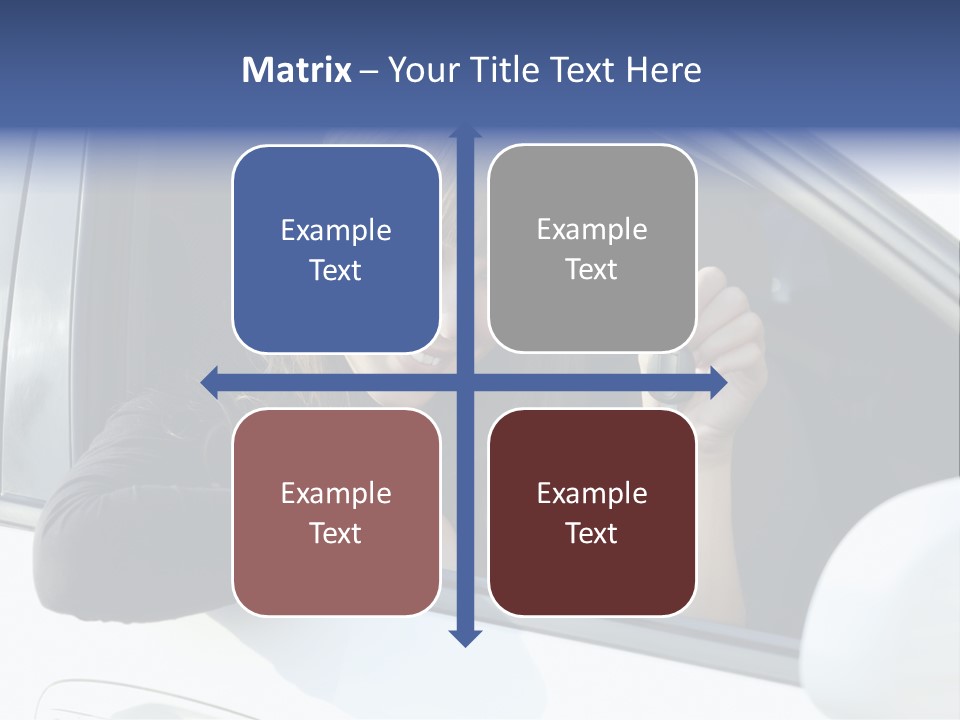 Vehicle Female Drive PowerPoint Template