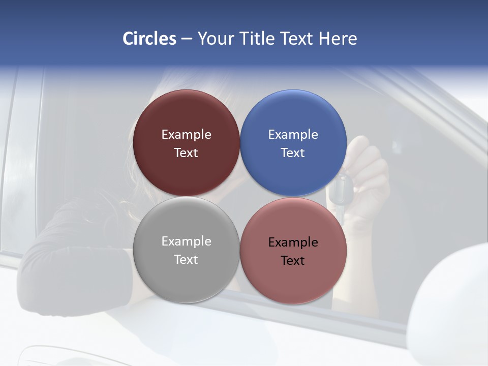 Vehicle Female Drive PowerPoint Template