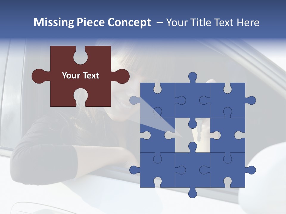 Vehicle Female Drive PowerPoint Template