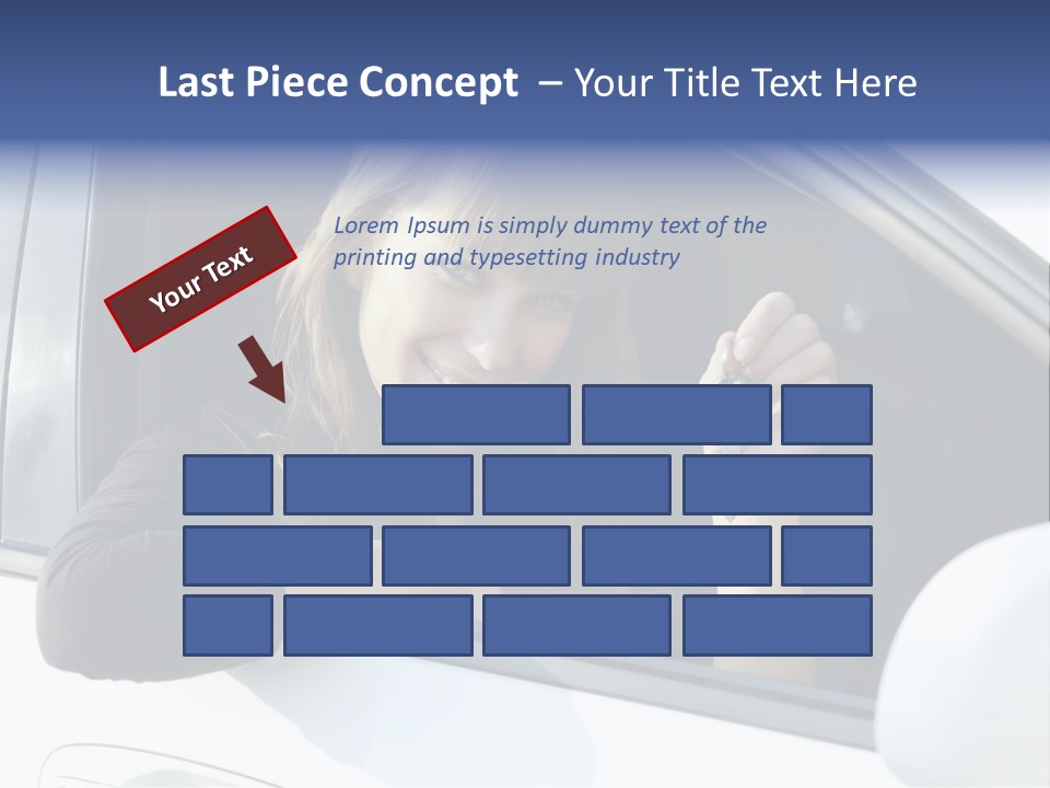 Vehicle Female Drive PowerPoint Template