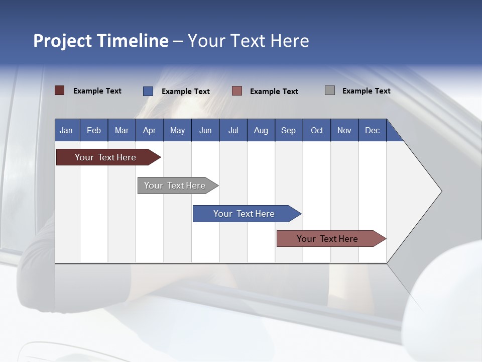 Vehicle Female Drive PowerPoint Template
