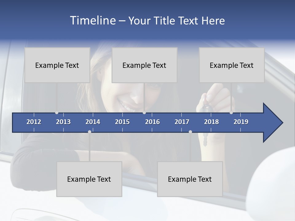 Vehicle Female Drive PowerPoint Template