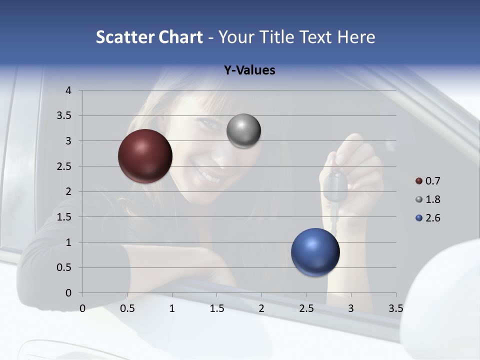 Vehicle Female Drive PowerPoint Template